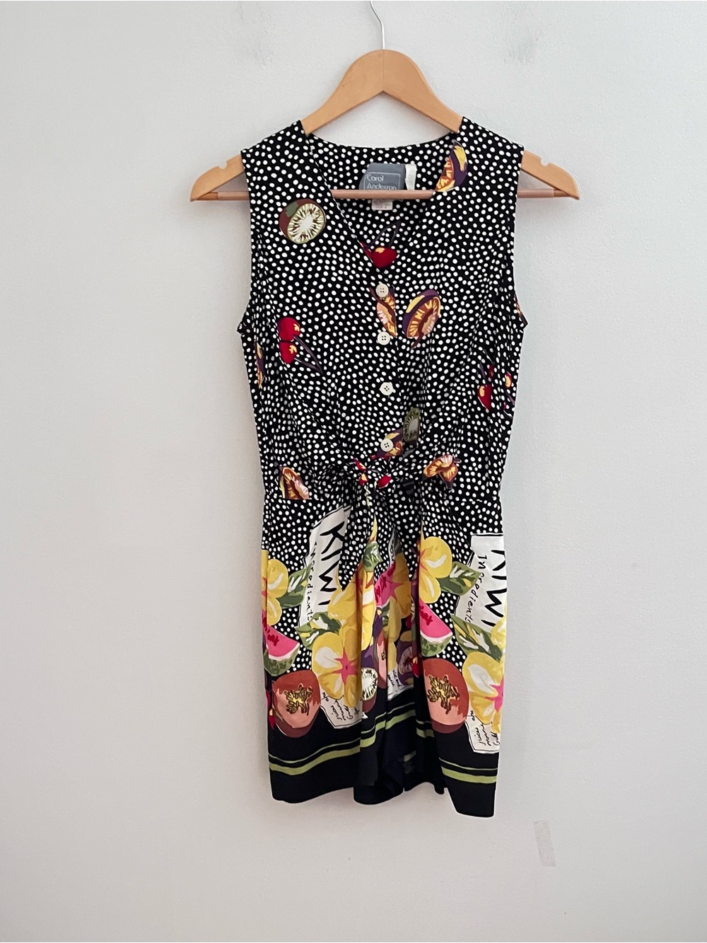 Vintage Carol Anderson Romper Size 4 Polkadots Fruit Rockabilly